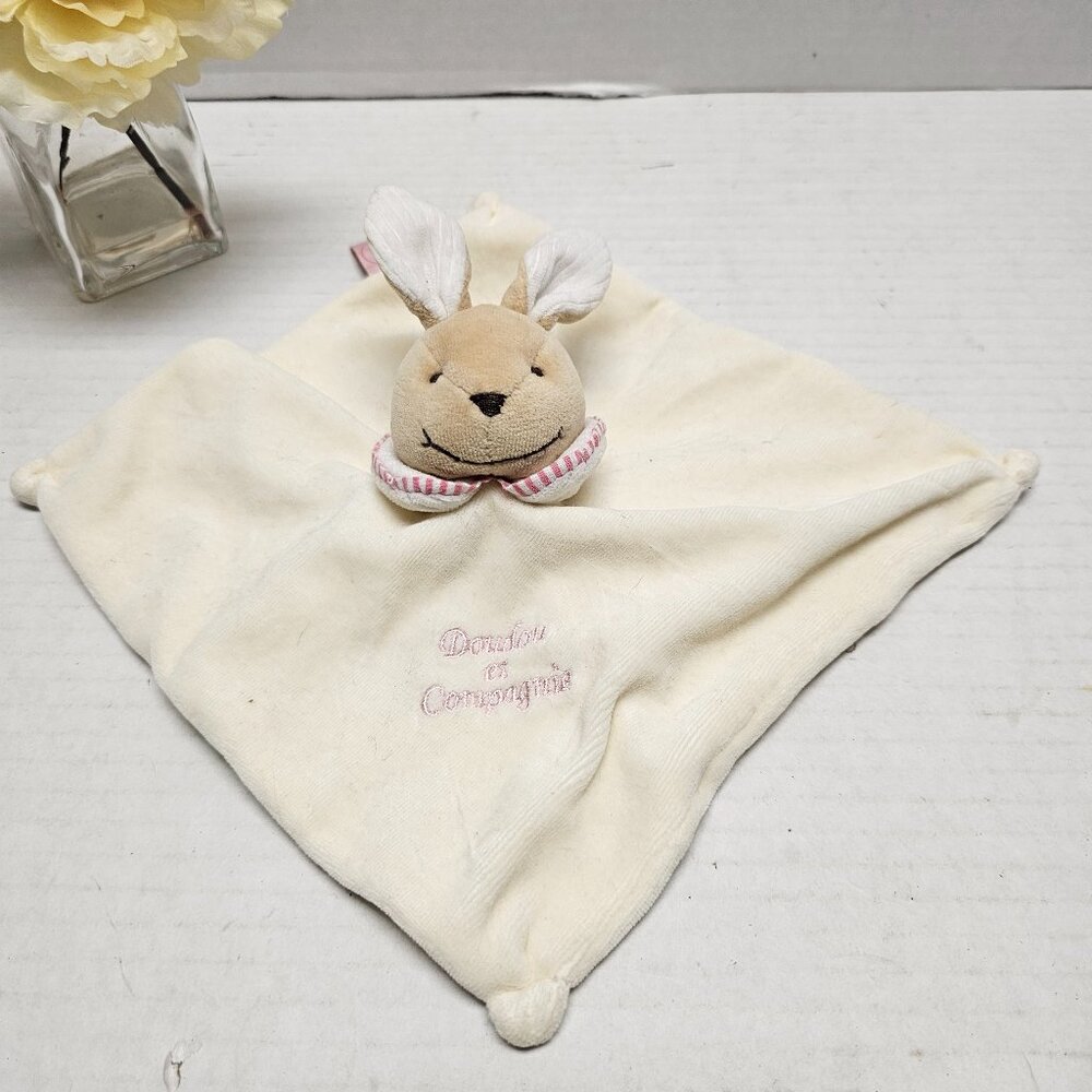 D&C France DOUDOU Companion Baby Lovey Rabbit Bunny Animal Security Toy Blanket